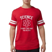 Cafepress - ScienceCareBelieve1b Тениска - Мъжки футболна риза