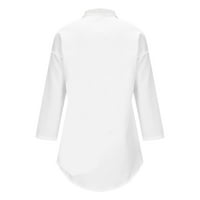 Дамски летен бутон за бельо нагоре върхове плюс размер половин ръкав тениска отворена предна линия на ревера кардиган забавни сладки блузи