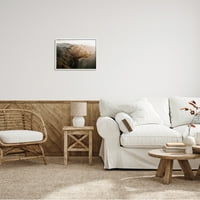 Ступел Индъстрис абстрактни дива мечка Рустик планинска верига модерна фотография бяла рамка изкуство печат стена изкуство, 20х16