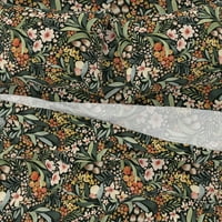 памучни чаршафи, комплект за крал - градински розови винтидж цветя цъфтеж флорални горски плодове викториански печат по поръчка