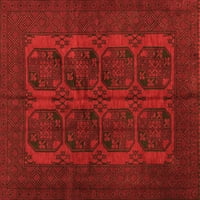 Ahgly Company Indoor Square Persian Orange Traditional Reave Rugs, 3 'квадрат