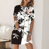 Летни рокли на Tarmeek за жени плаж флорален тениска със слънчев джобове
