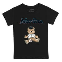 Малко дете мъничко черно Маями Марлинс Теди момче тениска
