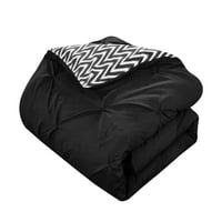 Шикочен дом Erin 8-Piece Bervible Pintuck Geometric Comforter Set, пълен, сив