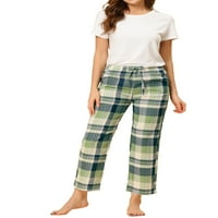 Уникални изгодни Дамски Салони бутове ластик спално облекло карирана пижама панталони