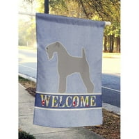 Carolines Treasures BB5496CHF Kerry Blue Terrier Welcome Flag Canvas Размер на къщата голям, многоцветен