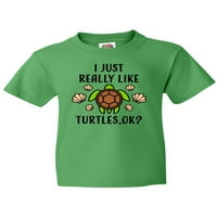 Inktastic просто много харесвам костенурките добре младежки тениска