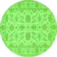 Ahgly Company Indoor Round Oriental Green Традиционни килими, 8 'кръг