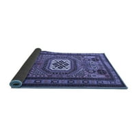 Ahgly Company Indoor Rectangle Persian Blue Traditional Area Rugs, 4 '6'