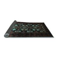 Ahgly Company Indoor Square Oriental Light Blue Industrial Area Rugs, 8 'квадрат