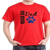 Cafepress - Спасително куче татко тъмна тениска - памучна тениска