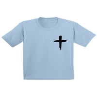 Неудобни стилове Черна кръстосана риза за бебета Исус ризи за деца християнска тениска за момчета християнски ризи за момичета