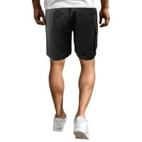Eczipvz мъжки панталони Мъжки суитчъри с джобове Отворете дънните панталони за джогинг, тренировка, фитнес, бягане, тренировки черно, XL